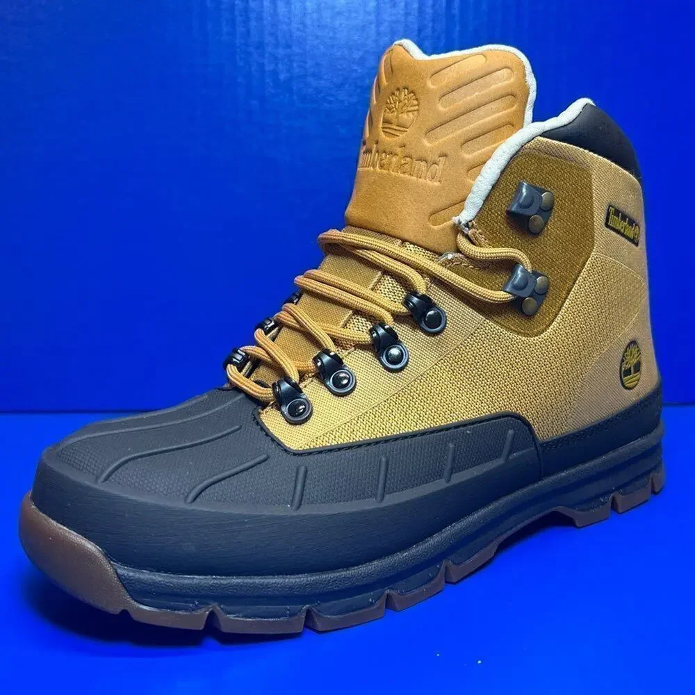 Timberland Euro Hiker Jacquard Shell Toe Boots Wheat A4236 Mens 10.5